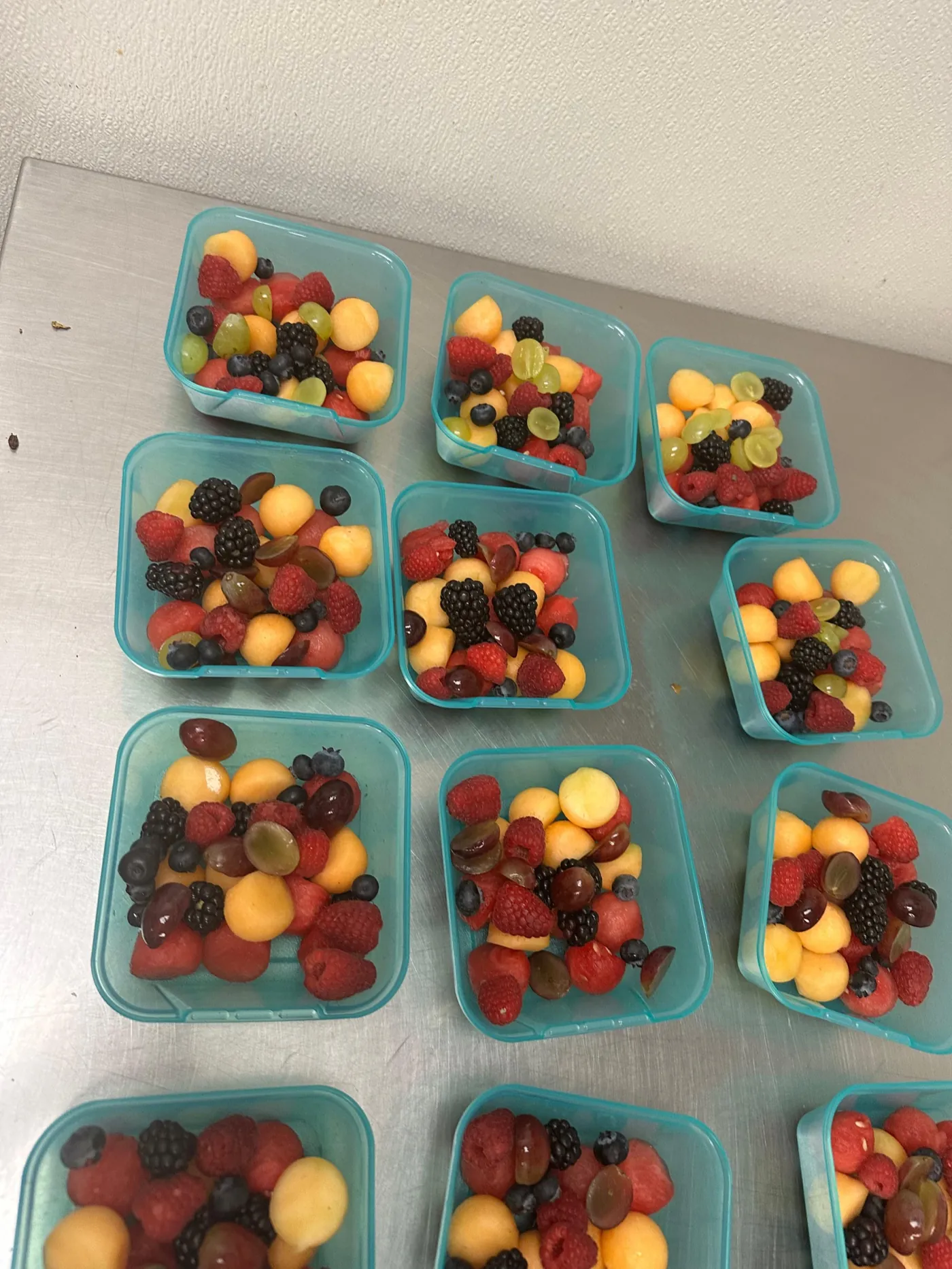 Melon and berry fruit cups