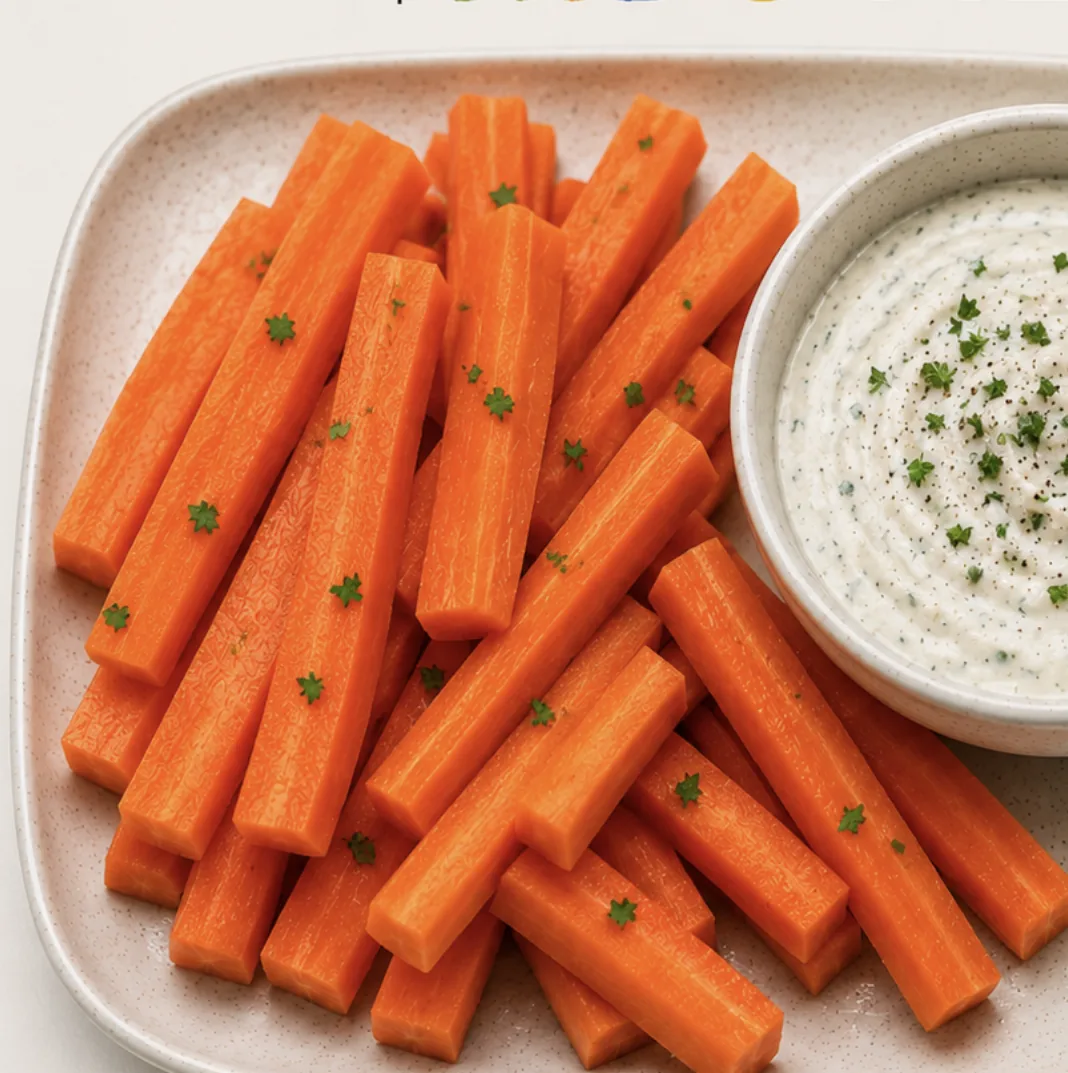 Matchstick carrots with ranch